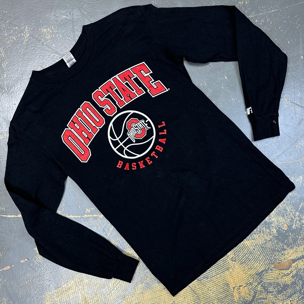 Ohio State Buckeyes Retro Small Basketball Football NCAA Russell Athletic